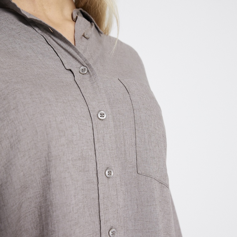 Linen blend shirt "Dina" Dk Beige
